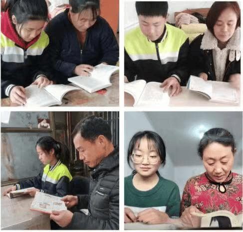 圈里初中持续推进“共沐书香亲子共读”活动