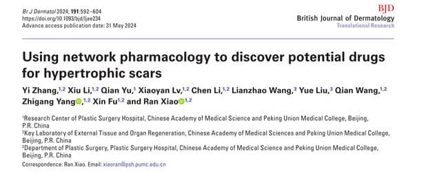 利用网络药理学发现治疗增生性瘢痕的潜在药物