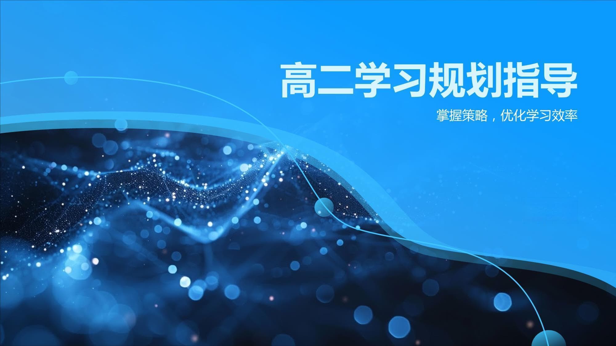 高二学习规划指导模板