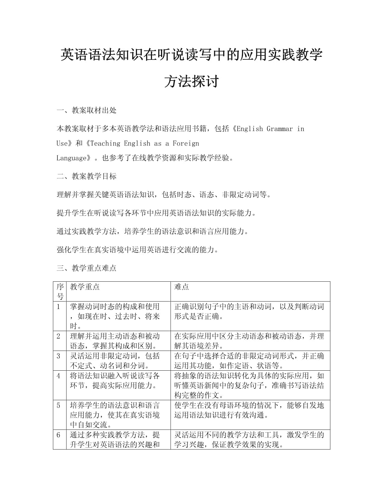 英语语法知识在听说读写中的应用实践教学方法探讨