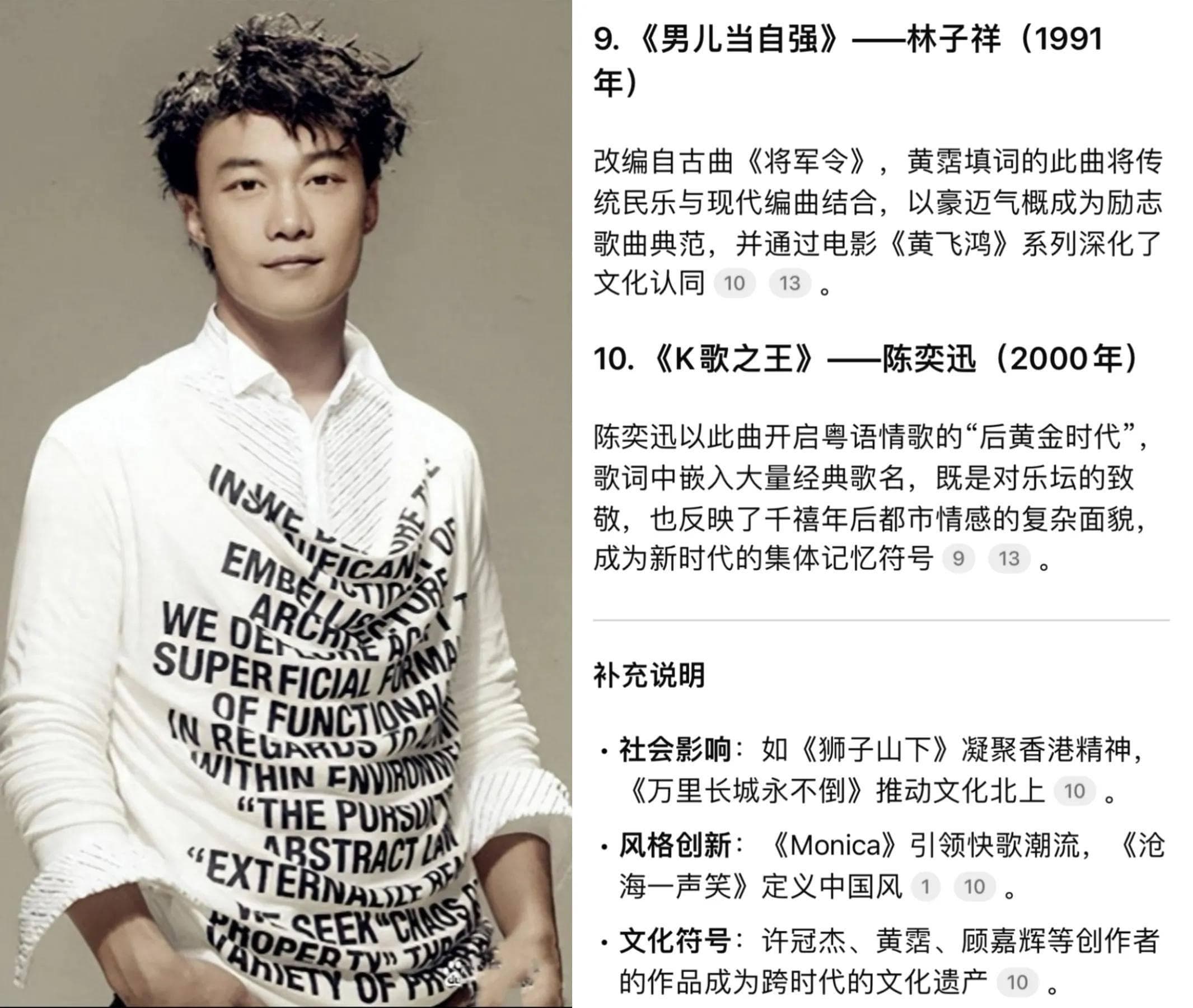 最具里程碑意义的十首粤语歌：许冠杰独占两席；张国荣作品上榜