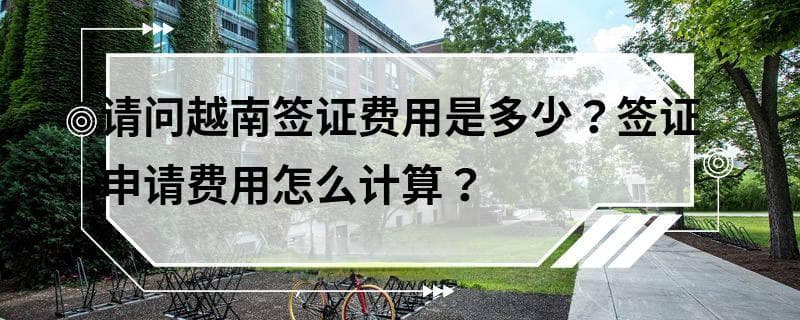 越南签证费用详解：不同类型费用及申请注意事项