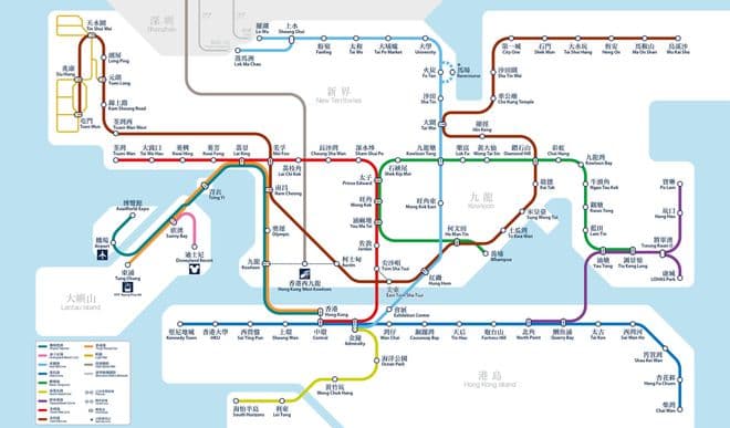 香港地铁攻略：线路、购票、优惠全解析