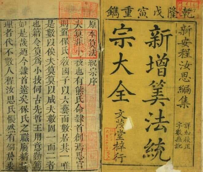 明代数学名著《算法统宗》