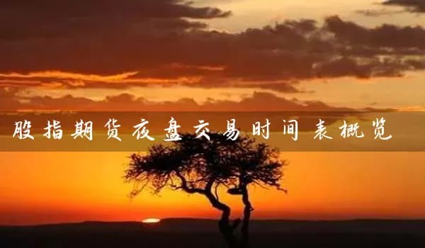 股指期货夜盘交易时间表概览