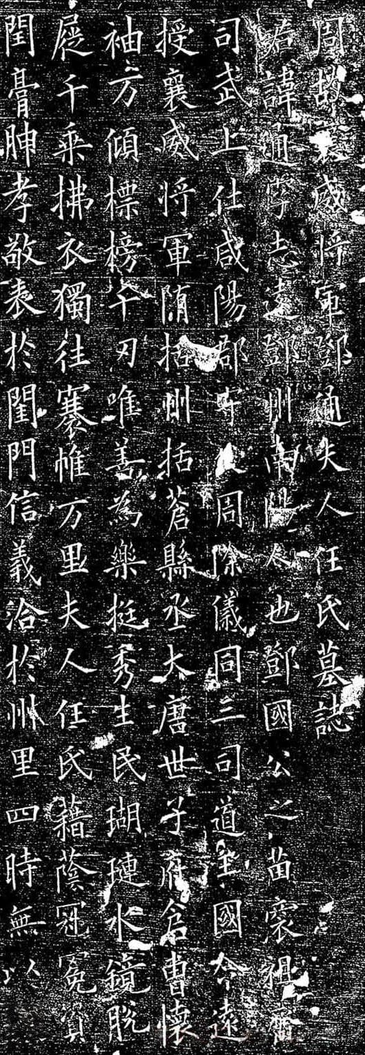 欧阳询《邓通夫人任氏墓志》，笔势险劲，字体新丽