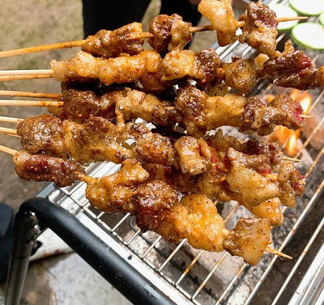 不刷酱料的牛肉串