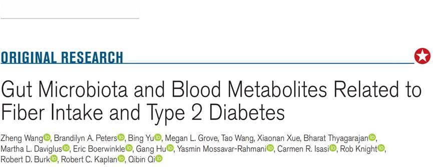 科学家全面分析人体膳食纤维摄入与2型糖尿病关系，找到9种相关肠菌