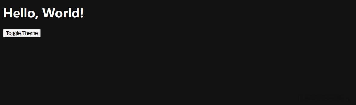 Dark Mode Example