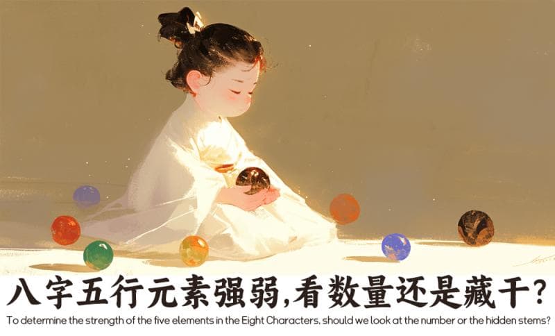 八字五行元素强弱，看数量还是藏干？