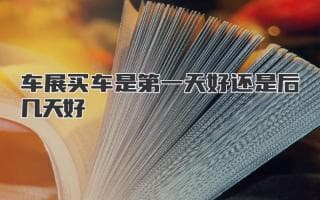 车展购车：第一天还是最后一天更划算？揭秘最佳时机！
