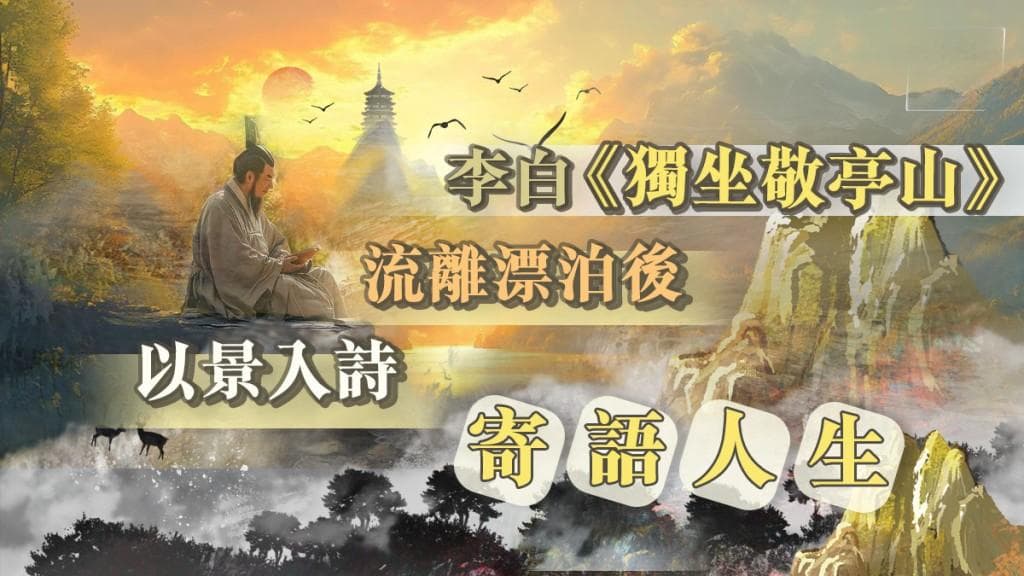 诗赏析｜李白《独坐敬亭山》流离漂泊后 以景入诗寄语人生