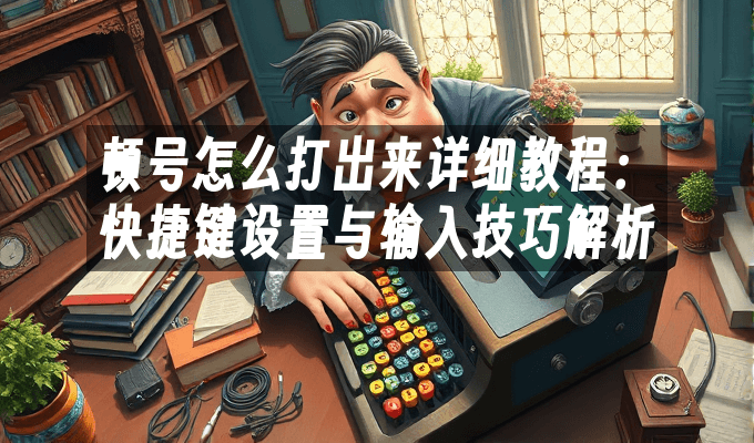 顿号怎么打出来详细教程：快捷键设置与输入技巧解析