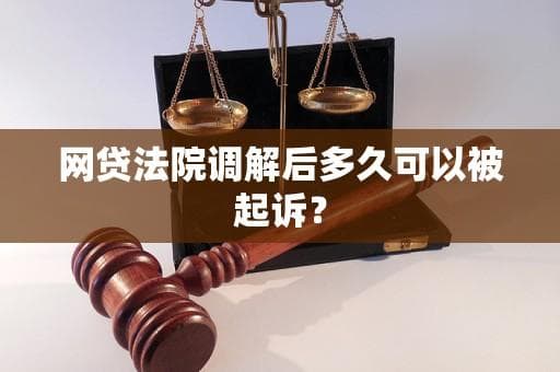 网贷法院调解后多久可以被起诉？