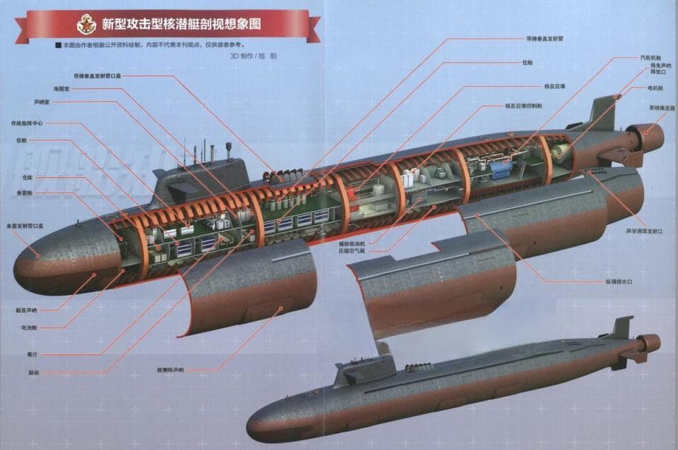 093B核潜艇卫星图曝光，外媒推测两艘同时开造，垂发却只有12个？