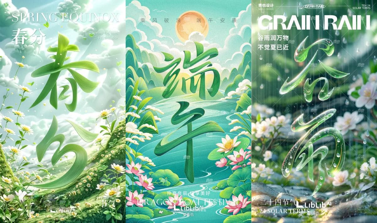 AI字体海报制作教程：以"立春"节气为例详解SD WebUI生成流程