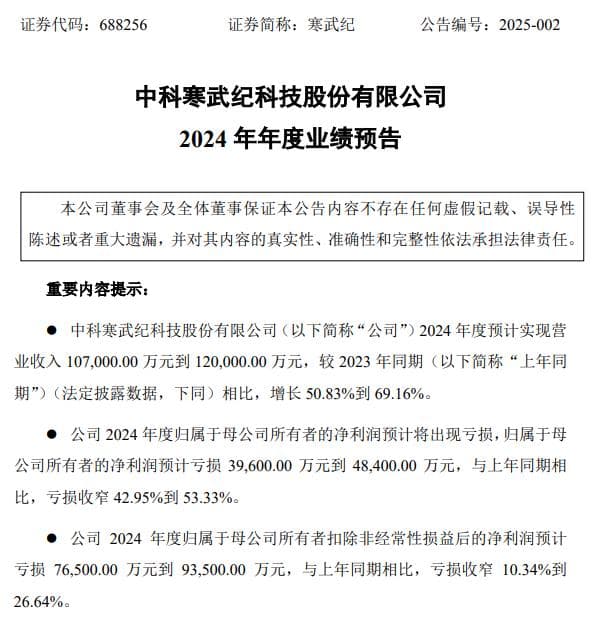 寒武纪交出史上最靓成绩，看不懂寒武纪，你就看不懂2025的大A
