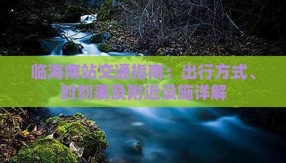 临海南站交通指南：出行方式、时刻表及附近设施详解