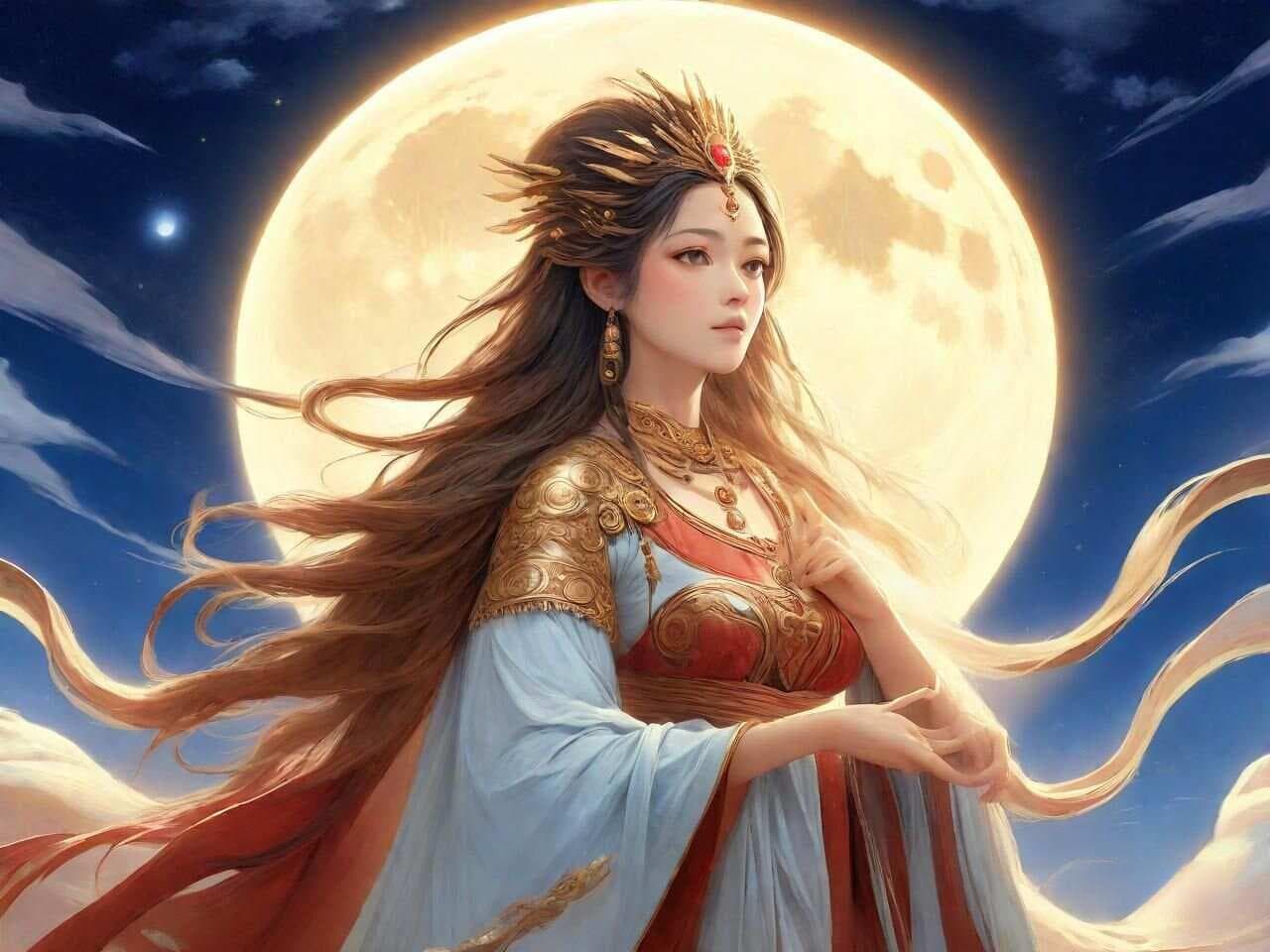 探秘古神话：常羲沐月——月之女神与宇宙和谐的守护者