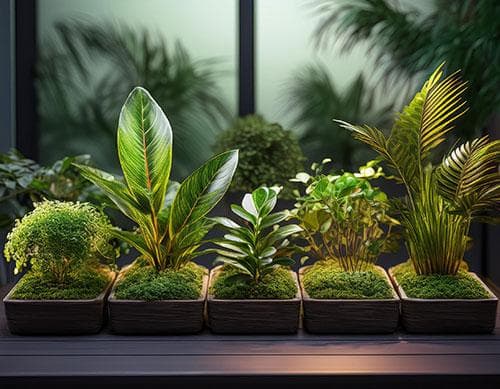 植物隔断能够在分隔空间的同时引入自然元素，提升室内的生机与活力
