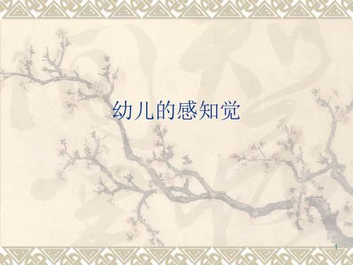0-6岁幼儿感知觉发展特点与培养指南