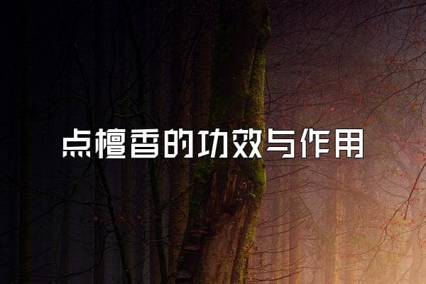 点檀香的功效与作用