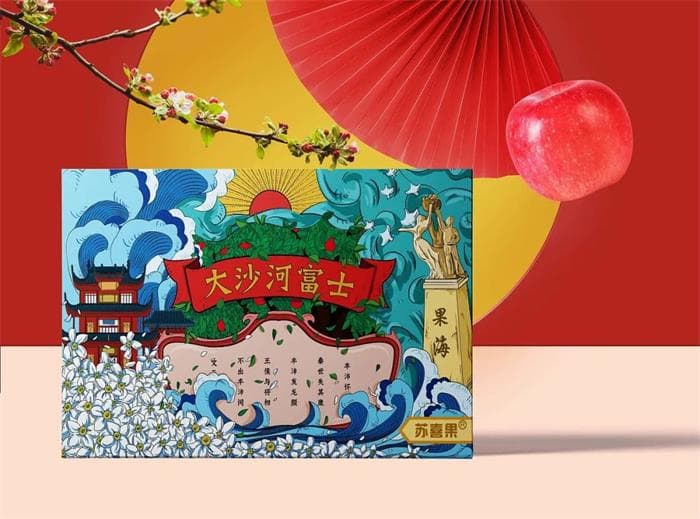 国潮插画|设计感十足的潮流化水果包装设计