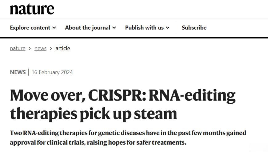 RNA编辑疗法全球首获临床概念验证，优势突显，未来将超越CRISPR？
