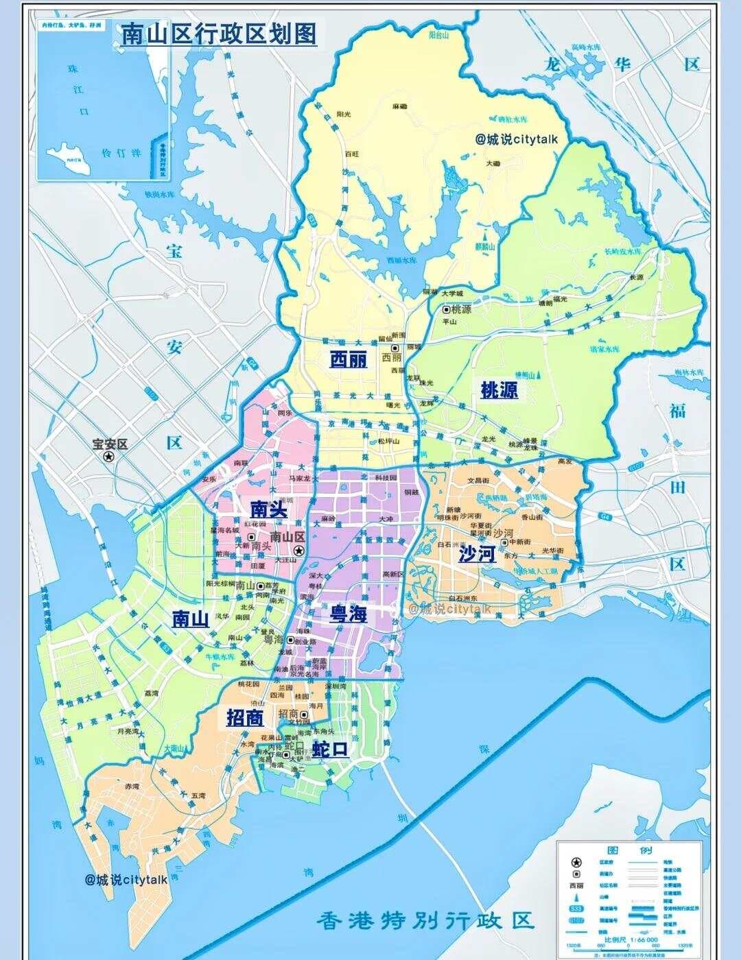 深圳2024最新标准区划地图及重要街道简述