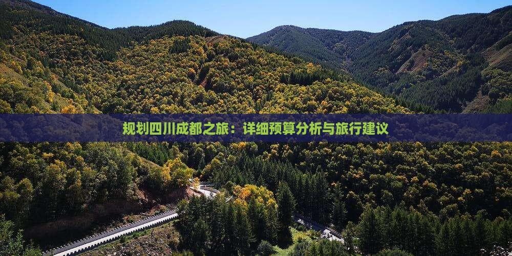 规划四川成都之旅：详细预算分析与旅行建议