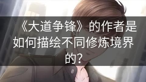《大道争锋》的作者是如何描绘不同修炼境界的？