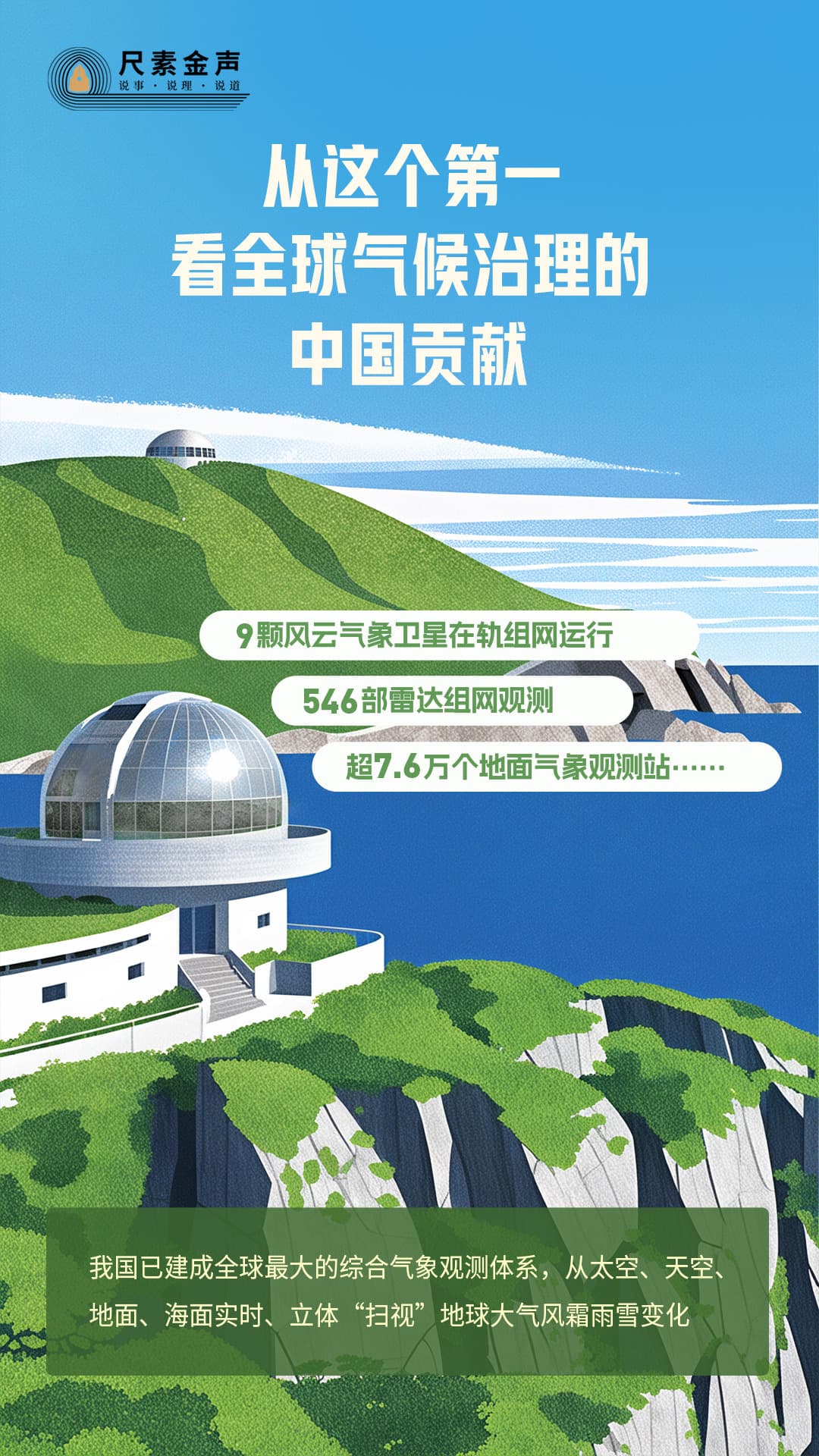 中国建成全球最大气象观测体系，为全球气候治理贡献智慧