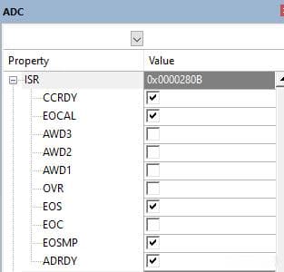 STM32 ADC寄存器详解：ADC_ISR控制寄存器