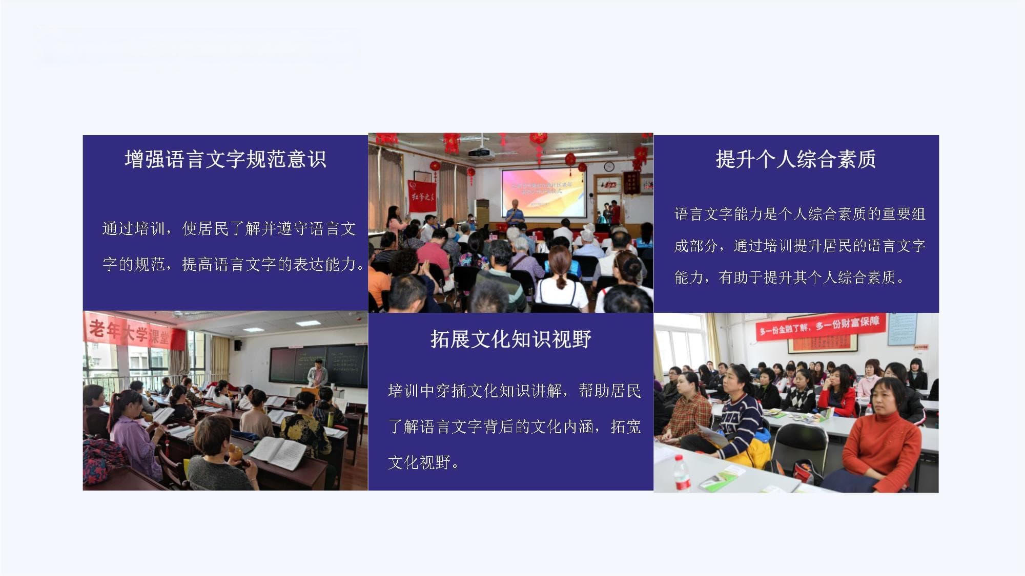 社区语言文字培训活动方案