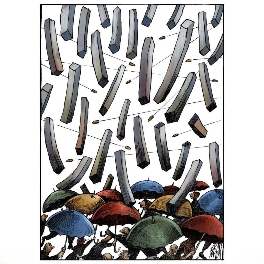 这15幅讽刺插画作品，赤裸裸呈现社会现实的荒谬及丑陋