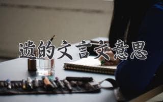 挥袖而去，不留余韵：探寻“遗”字的深层含义