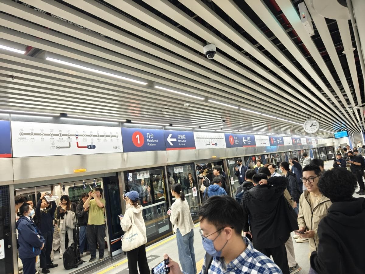 澳门轻轨横琴线正式通车！运营时间、票价公布→