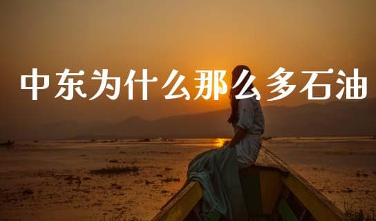 中东为什么那么多石油
