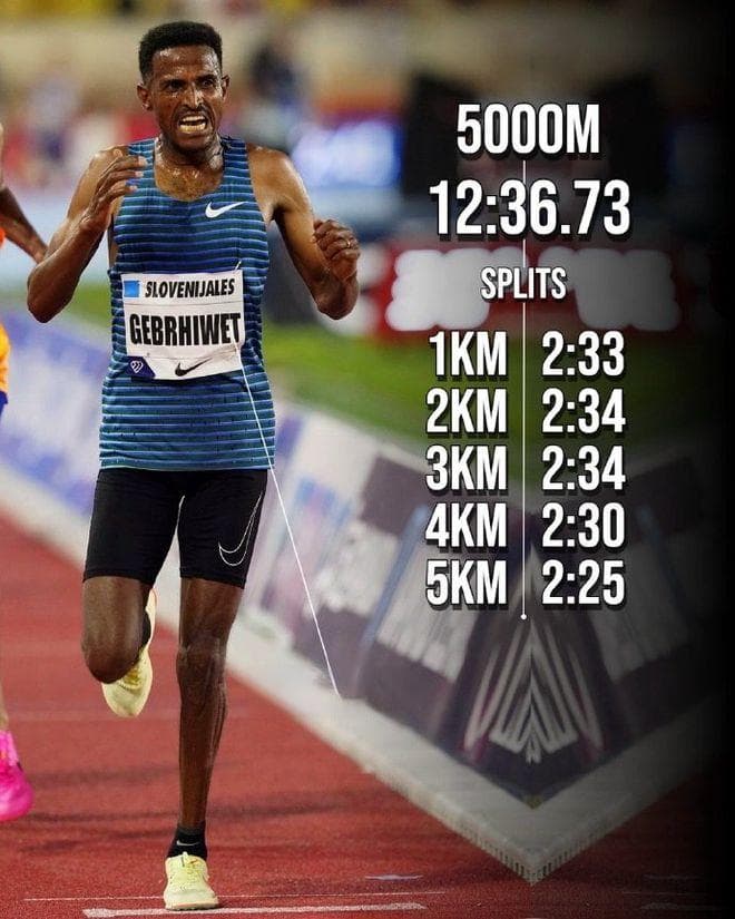 12分36秒73！Gebrhiwet刷新5000米国家纪录，最后一圈惊天逆转