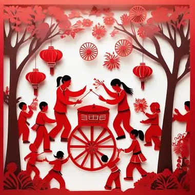 AI剪纸艺人：如何使用AI生成剪纸风格插画