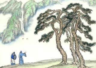 “山中一夜雨，树杪百重泉。”的意思及全诗翻译赏析