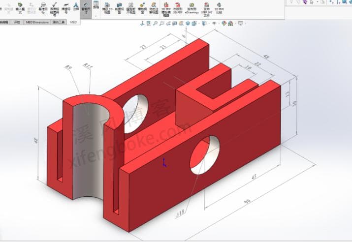 SolidWorks三维零件尺寸标注教程：MBD标注方法详解