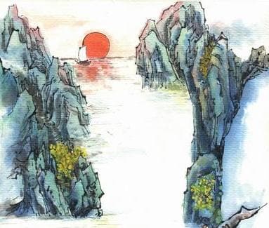 《望天门山》李白唐诗注释翻译赏析