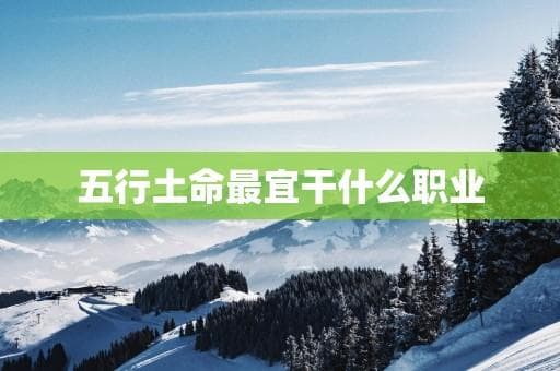 五行土命最宜干什么职业
