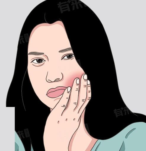 后槽牙后面的肉肿了腮帮子疼,咽口水疼