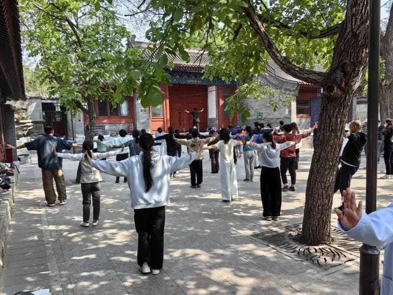 年轻人扎进白云观里，跟着道长健身