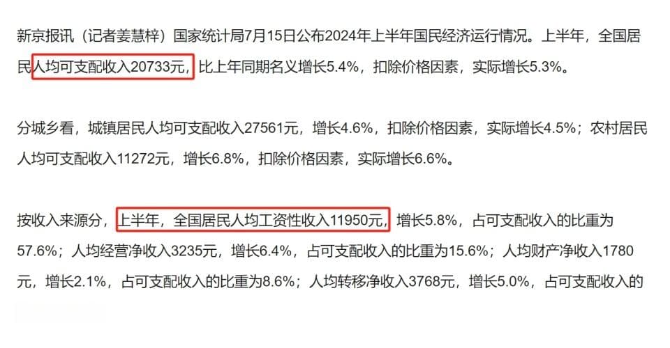 贫富差距大！居民收入超过全国平均水平，仅有9省份，22个拖后腿