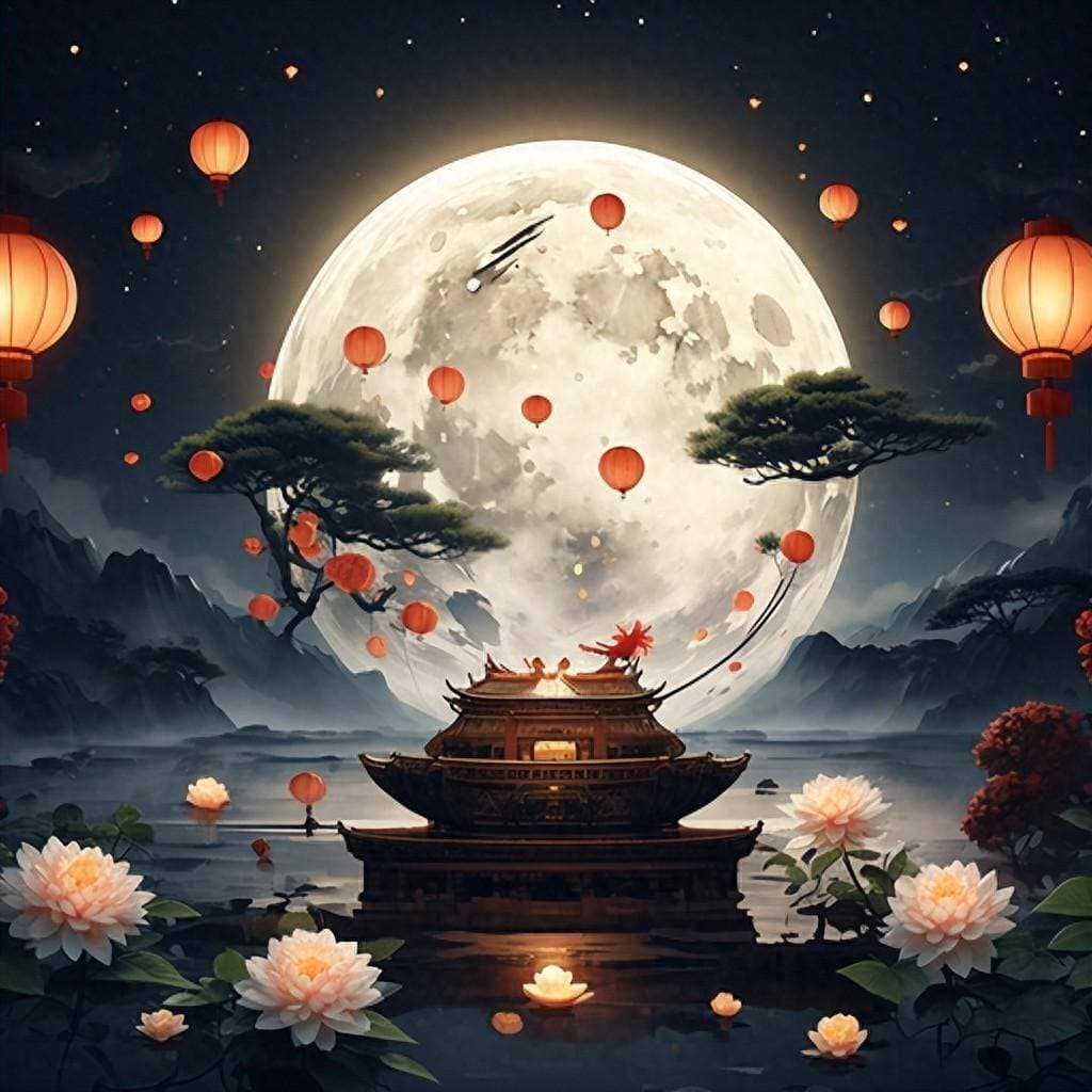 晏殊《中秋月》：此夕羁人独向隅，玉蟾清冷桂花孤