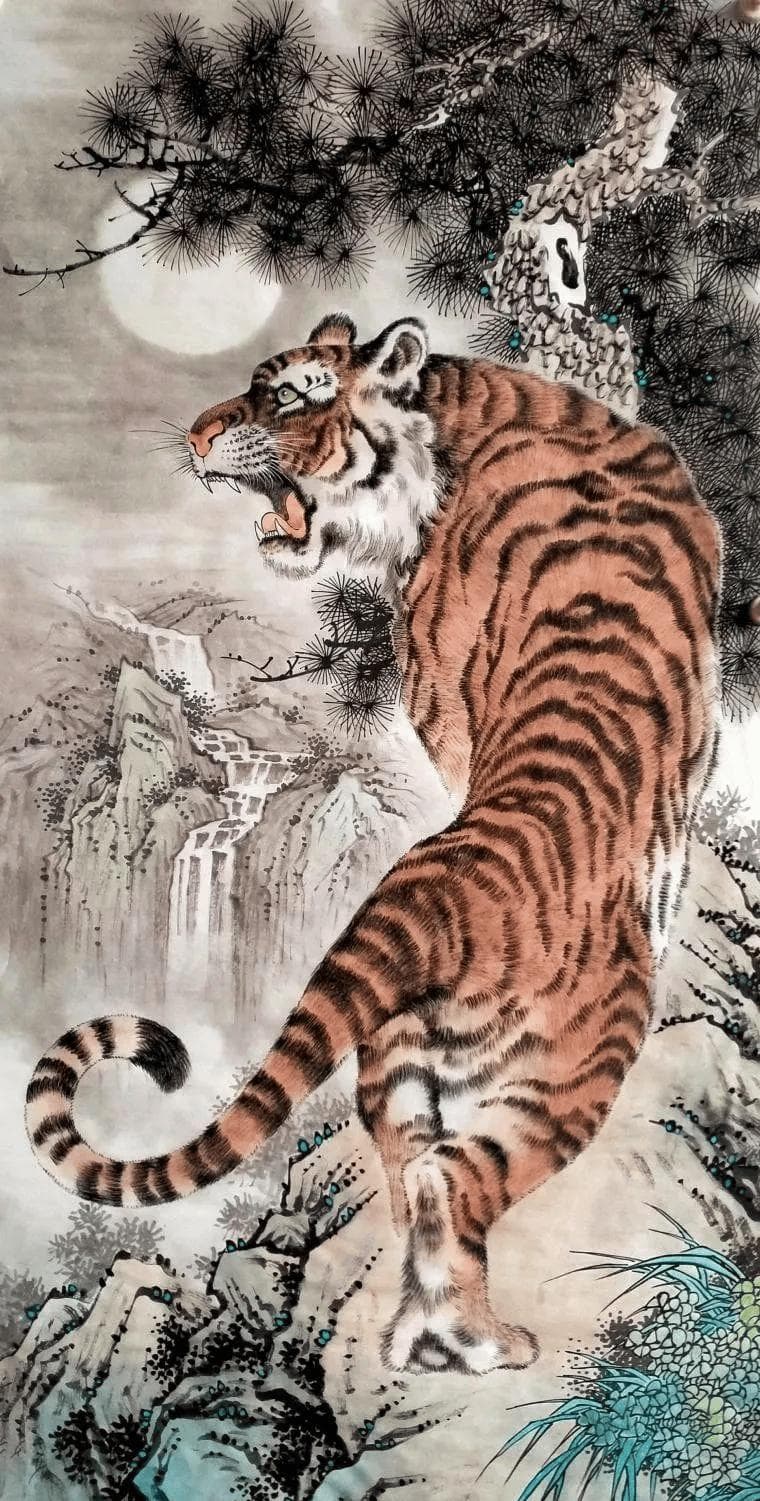 国画老虎的画法步骤与十要口诀