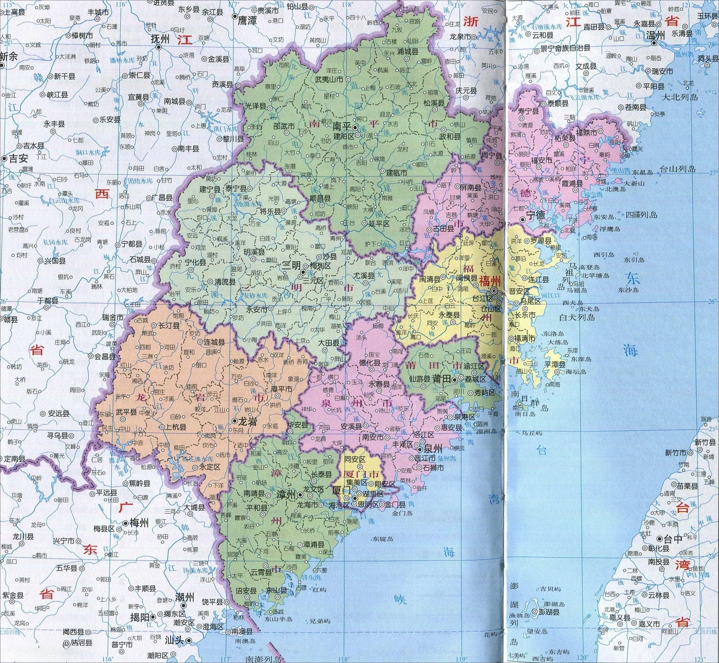 福建省最新高清地图上线！9市景点分布一目了然